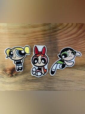 The powerpuff girls set of 3 iron-on patch - brand new